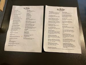 There’s loads of vegan junk food favourites on the menu plus specials on the board.  at V Rev Vegan Diner in Manchester