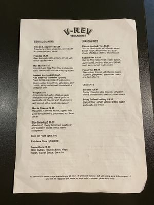I had several smaller plates off the side dish menus - the wings were excellent.  at V Rev Vegan Diner in Manchester