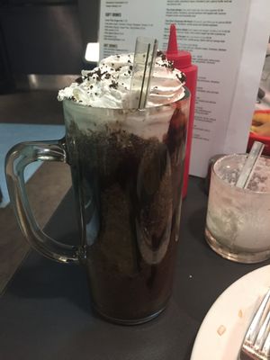 Chocolate Oreo milkshake at V Rev Vegan Diner in Manchester