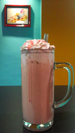 Strawberry Milkshake  at V Rev Vegan Diner in Manchester