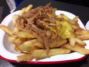 Poutine fries at V Rev Vegan Diner in Manchester