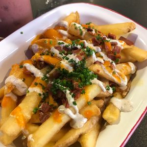 Loaded fries  at V Rev Vegan Diner in Manchester