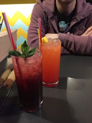 Mocktails  at V Rev Vegan Diner in Manchester