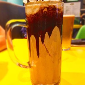 Chocolate and peanut milkshake- yum! at V Rev Vegan Diner in Manchester