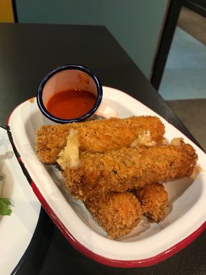 Mozzarella Sticks at V Rev Vegan Diner in Manchester