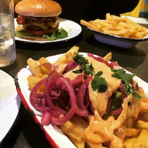 Loaded fries  at V Rev Vegan Diner in Manchester