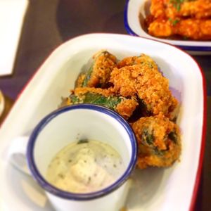 Jalapeño peppers at V Rev Vegan Diner in Manchester