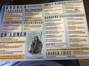 Menu  at V Rev Vegan Diner in Manchester
