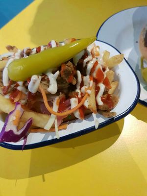 Loaded fries (side) at V Rev Vegan Diner in Manchester