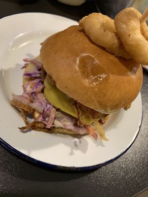 BBQ burger at V Rev Vegan Diner in Manchester