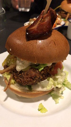 Kevin baecon at V Rev Vegan Diner in Manchester