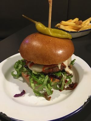 Kebabadook burger at V Rev Vegan Diner in Manchester