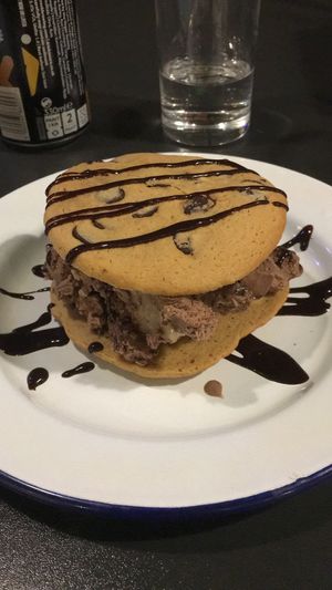 Cookie sandwich at V Rev Vegan Diner in Manchester
