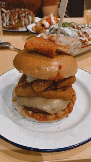 Crazy Pedros collab. Best burger ever! at V Rev Vegan Diner in Manchester