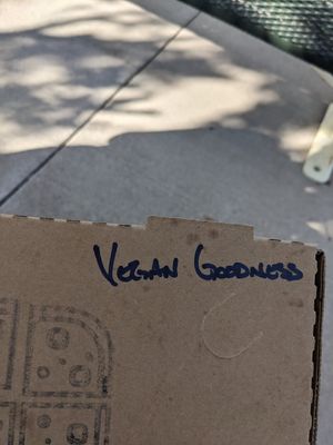 Vegan build your own at R Town Pizza in Reno