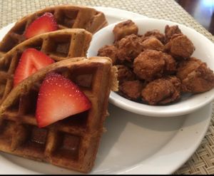 southern tofu and waffles at Detroit Vegan Soul - East in Detroit