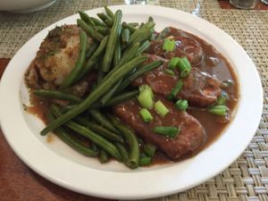 Smothered Tempeh at Detroit Vegan Soul - East in Detroit