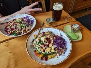 Buddha bowls (very good!) at Life Alive Organic Cafe in Salem