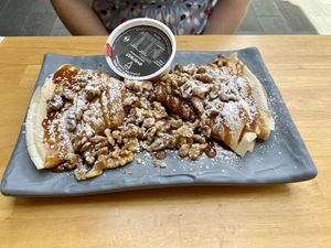 Vegan Apple Cinnamon Crepe (Double)  at Miss Claudes Crepes in South Brisbane