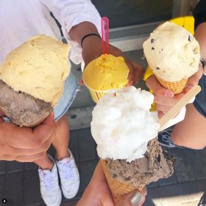 Tubs or waffle cones with zero waste at Luna's Gelateria in Taupo