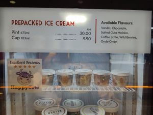 HappyCow 5 stars EXCELLENT reviews decal at Kelava Ice Cream in Kuala Lumpur