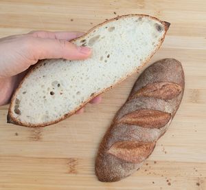Rice baguette - inside & size at Ding Ding Bbang - 딩딩빵 in Seoul