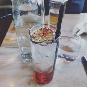 Sakura Iced Tea - Delightful, beautiful and not too sweet at all! at The Acorn in Vancouver