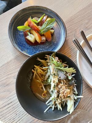 Seasonal Chefs Tasting Menu - Kohlrabi Two Ways  at The Acorn in Vancouver