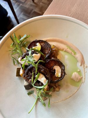Seasonal Chef’s Tasting Menu (I should have taken notes) - this Mushroom dish was INSANE  at The Acorn in Vancouver