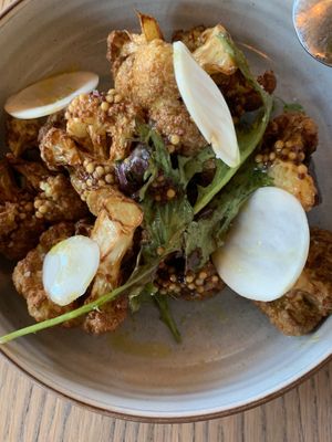 roasted brassica (cauliflower) at The Acorn in Vancouver