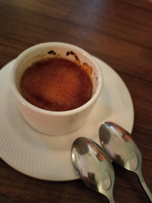 Creme brulee! at The Acorn in Vancouver