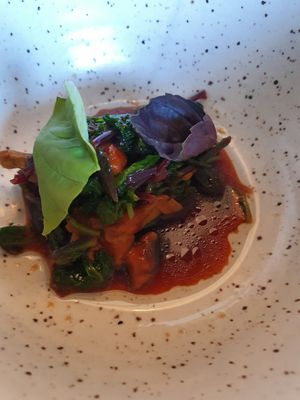 Radish top at The Acorn in Vancouver