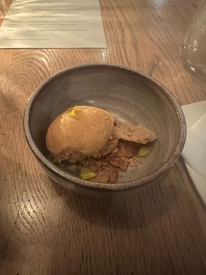 Tasting menu dessert  at The Acorn in Vancouver