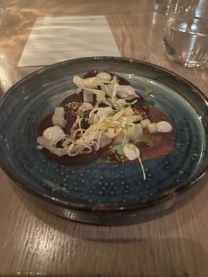 Tasting menu  at The Acorn in Vancouver