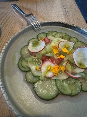 chefs choice menu  at The Acorn in Vancouver