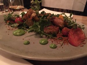 panzanella salad at The Acorn in Vancouver