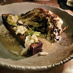 Braised Cabbage and Potato Confit at The Acorn in Vancouver