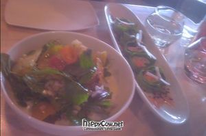 Tomato Salad and Collard Rolls at The Acorn in Vancouver