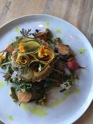 Summer tart at The Acorn in Vancouver