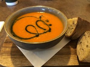 My soup ...  at The Hide Cafe & Deli in Pocklington