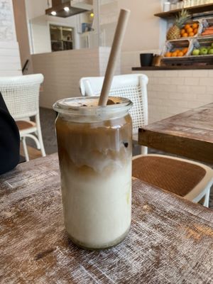 Iced banana oat  at Buur Deli in Dusseldorf