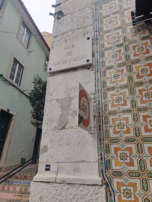 On the corner at Mercado de Santos in Lisbon