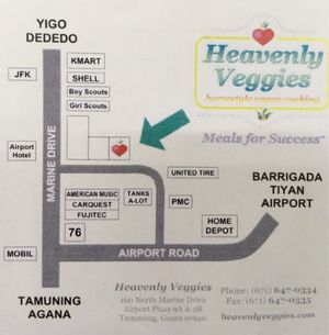 Notice that it doesn’t face the road - use this map! at Heavenly Veggies in Guam