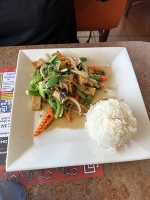 Thai & I basil stir fry   at Thai and I in Bunnell