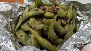 Fried Edamame at Thai and I in Bunnell