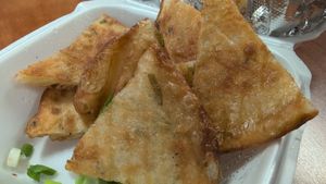 Scallion pancakes at Thai and I in Bunnell