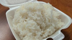 White rice at Thai and I in Bunnell