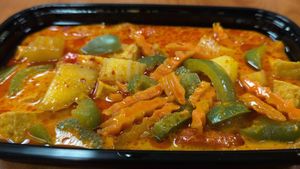 Mango curry (before adding rice) at Thai and I in Bunnell