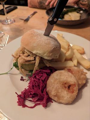 Burger at The Bunch of Grapes in Pontypridd