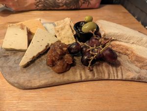Cheese board at The Bunch of Grapes in Pontypridd